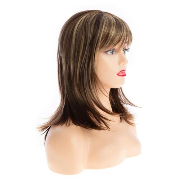 Stylish Brown and Blonde Women's Wig - Picture 4 of 7